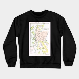 Map of Scotland in 850 AD Crewneck Sweatshirt